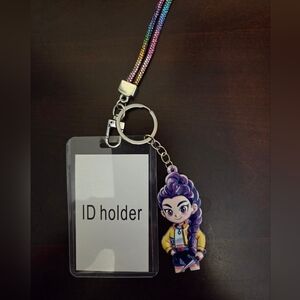 K Pop Demon Hunters Rumi Keychain and ID Badge/Card Holder